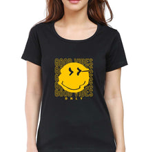 Load image into Gallery viewer, Good Vibes Emoji T-Shirt for Women-Black-Ektarfa.online
