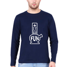 Load image into Gallery viewer, Bong Full Sleeves T-Shirt for Men-Navy Blue-Ektarfa.online
