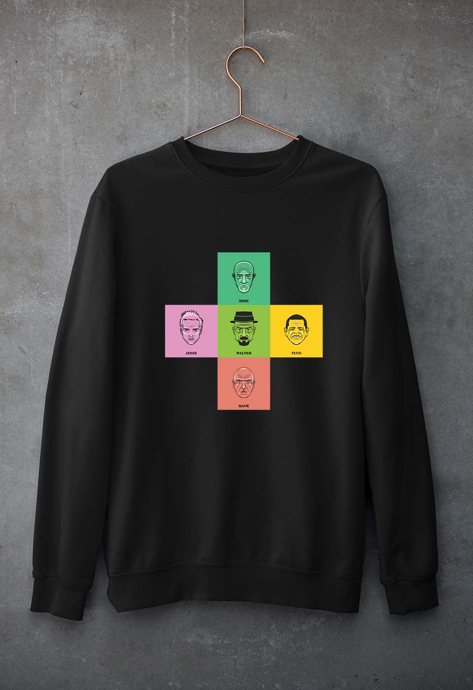 Breaking Bad Unisex Sweatshirt for Men/Women-S(40 Inches)-Black-Ektarfa.online