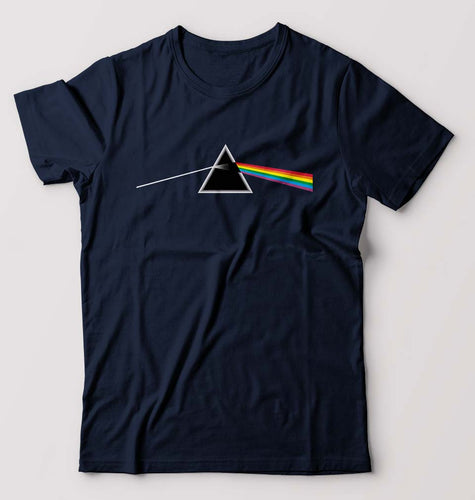 Pink Floyd T-Shirt for Men-S(38 Inches)-Navy Blue-Ektarfa.online