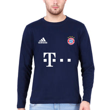 Load image into Gallery viewer, FC Bayern Munich 2021-22 Full Sleeves T-Shirt for Men-S(38 Inches)-Navy Blue-Ektarfa.online
