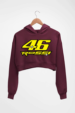 Load image into Gallery viewer, Valentino Rossi(VR 46) Crop HOODIE FOR WOMEN-Maroon-Ektarfa.online
