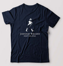 Load image into Gallery viewer, Johnnie Walker T-Shirt for Men-S(38 Inches)-Navy Blue-Ektarfa.online
