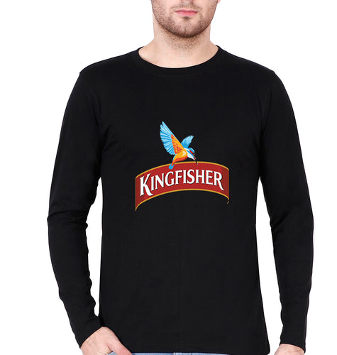 Kingfisher Full Sleeves T-Shirt for Men-Black-Ektarfa.online