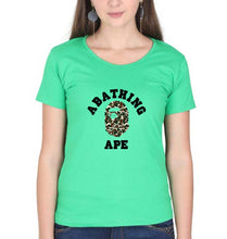 Load image into Gallery viewer, A Bathing Ape T-Shirt for Women-XS(32 Inches)-Flag Green-Ektarfa.online

