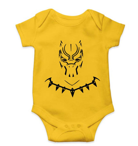 Black Panther Superhero Kids Romper For Baby Boy/Girl-Yellow-Ektarfa.online