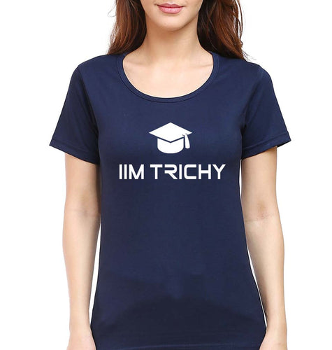 IIM Trichy T-Shirt for Women-XS(32 Inches)-Navy Blue-Ektarfa.online