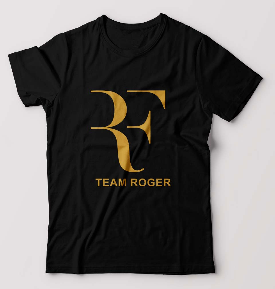 Roger Federer T-Shirt for Men-S(38 Inches)-Black-Ektarfa.online