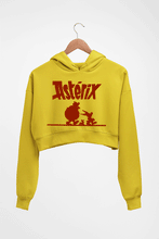 Load image into Gallery viewer, Asterix Crop HOODIE FOR WOMEN-Mustard yellow-Ektarfa.online
