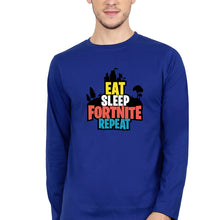 Load image into Gallery viewer, Fortnite Full Sleeves T-Shirt for Men-S(38 Inches)-Royal Blue-Ektarfa.online
