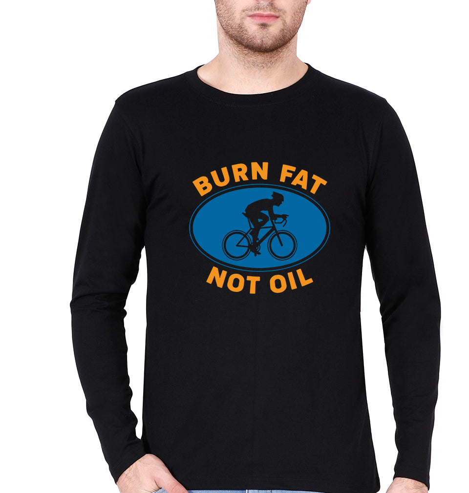 Cycling Full Sleeves T-Shirt for Men-Black-Ektarfa.online