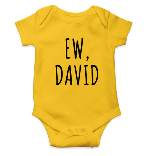 Schitts Creek EW David Kids Romper For Baby Boy/Girl-0-5 Months(18 Inches)-Yellow-Ektarfa.online