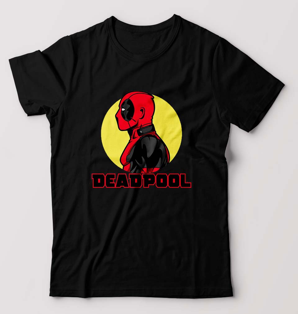 Deadpool Superhero T-Shirt for Men-S(38 Inches)-Black-Ektarfa.online