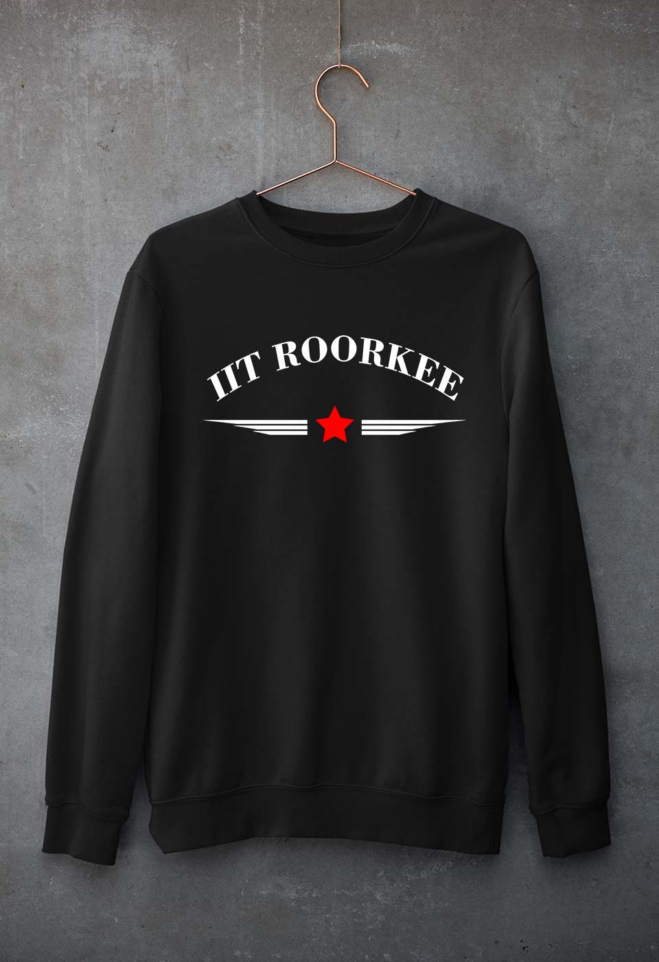 IIT Roorkee Unisex Sweatshirt for Men/Women-S(40 Inches)-Black-Ektarfa.online