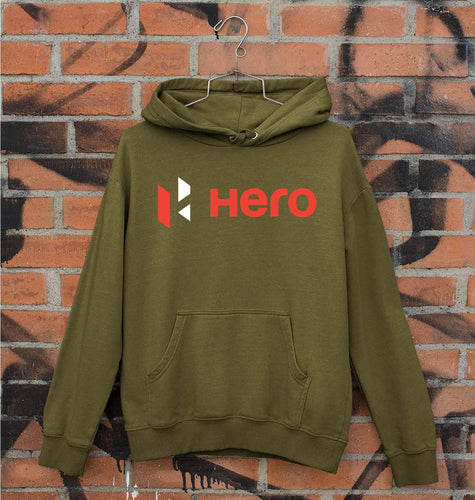 Hero MotoCorp Unisex Hoodie for Men/Women-Olive Green-Ektarfa.online