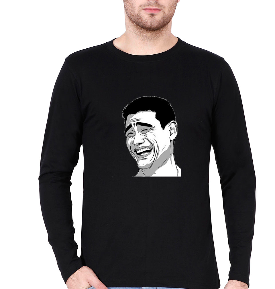 Yao Ming Face(Bitch Please) Full Sleeves T-Shirt for Men-Black-Ektarfa.online