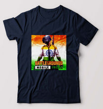 Load image into Gallery viewer, Battlegrounds Mobile India (BGMI) T-Shirt for Men-Navy Blue-Ektarfa.online
