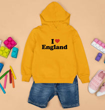 Load image into Gallery viewer, I Love England Kids Hoodie for Boy/Girl-Mustard Yellow-Ektarfa.online
