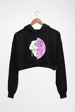 Load image into Gallery viewer, Frida Kahlo Crop HOODIE FOR WOMEN-Black-Ektarfa.online
