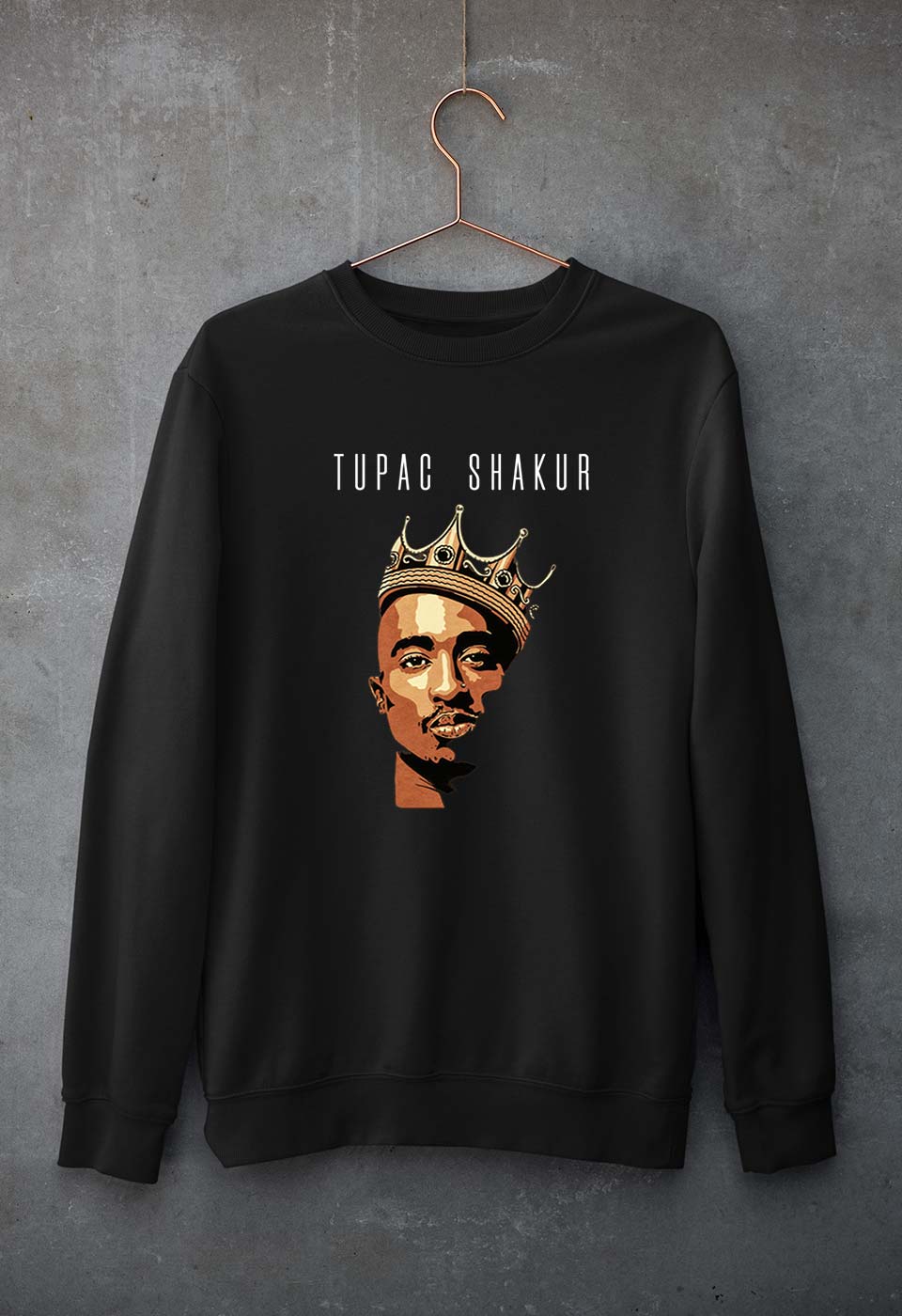 2Pac Tupac Unisex Sweatshirt for Men/Women-Black-Ektarfa.online