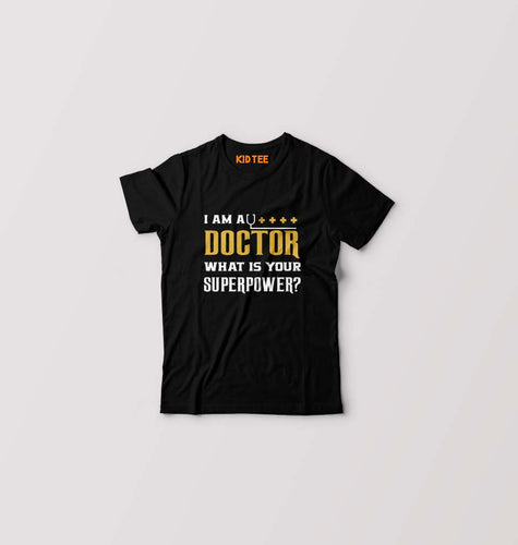 Doctor Kids T-Shirt for Boy/Girl-Black-Ektarfa.online