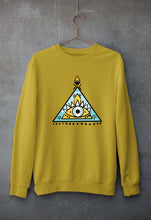 Load image into Gallery viewer, Psychedelic Triangle eye Unisex Sweatshirt for Men/Women-Mustard Yellow-Ektarfa.online

