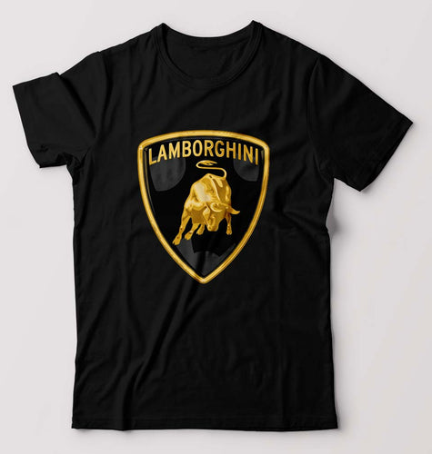 Lamborghini T-Shirt for Men-S(38 Inches)-Black-Ektarfa.online