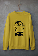 Load image into Gallery viewer, Penguin Hello Unisex Sweatshirt for Men/Women-Mustard yellow-Ektarfa.online
