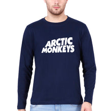 Load image into Gallery viewer, Arctic Monkeys Full Sleeves T-Shirt for Men-S(38 Inches)-Navy Blue-Ektarfa.online
