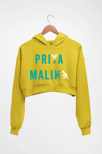 Priya Malik Crop HOODIE FOR WOMEN-Mustard Yellow-Ektarfa.online