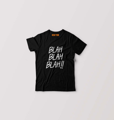 Blah Blah Kids T-Shirt for Boy/Girl-Black-Ektarfa.online