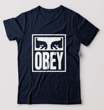 Load image into Gallery viewer, Obey T-Shirt for Men-S(38 Inches)-Navy Blue-Ektarfa.online
