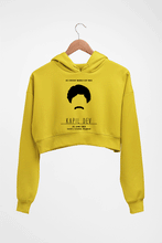 Load image into Gallery viewer, Kapil Dev Crop HOODIE FOR WOMEN-Mustard Yellow-Ektarfa.online
