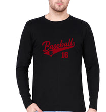 Load image into Gallery viewer, Baseball Full Sleeves T-Shirt for Men-Black-Ektarfa.online
