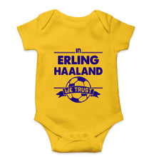 Load image into Gallery viewer, Erling Haaland Kids Romper For Baby Boy/Girl-0-5 Months(18 Inches)-Yellow-Ektarfa.online
