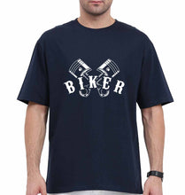 Load image into Gallery viewer, Biker Oversized T-Shirt for Men-Navy Blue-Ektarfa.online
