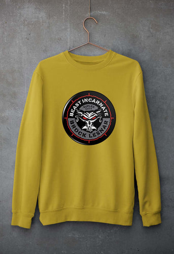 Brock Lesnar (WWE) Unisex Sweatshirt for Men/Women-Mustard Yellow-Ektarfa.online