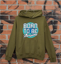 Load image into Gallery viewer, Born To be Awesome Unisex Hoodie for Men/Women-S(40 Inches)-Olive Green-Ektarfa.online
