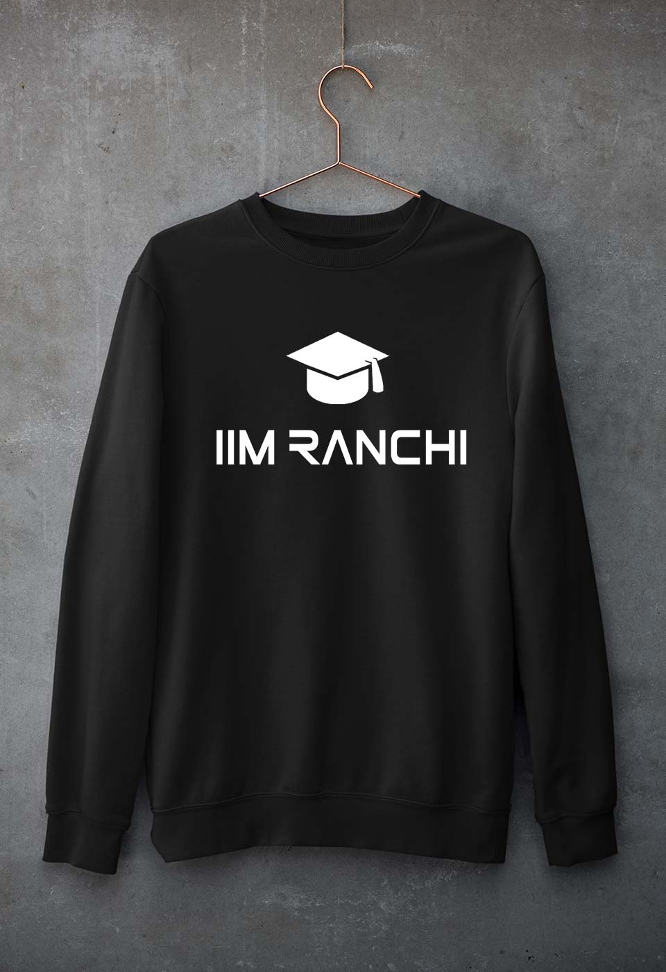 IIM Ranchi Unisex Sweatshirt for Men/Women-S(40 Inches)-Black-Ektarfa.online