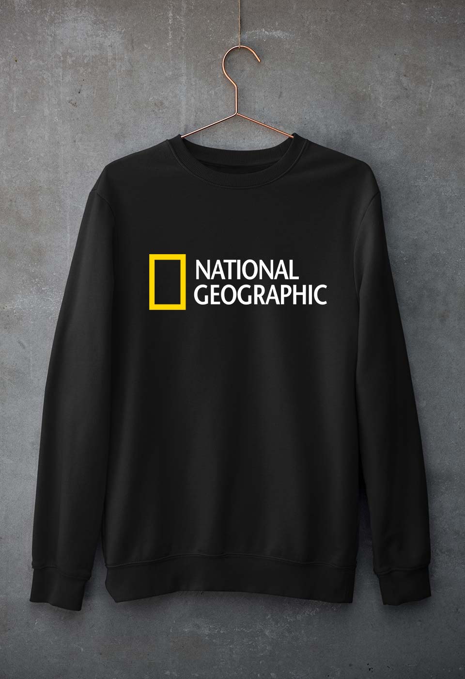 National Geographic Unisex Sweatshirt for Men/Women-S(40 Inches)-Black-Ektarfa.online