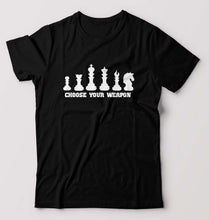 Load image into Gallery viewer, Chess T-Shirt for Men-S(38 Inches)-Black-Ektarfa.online
