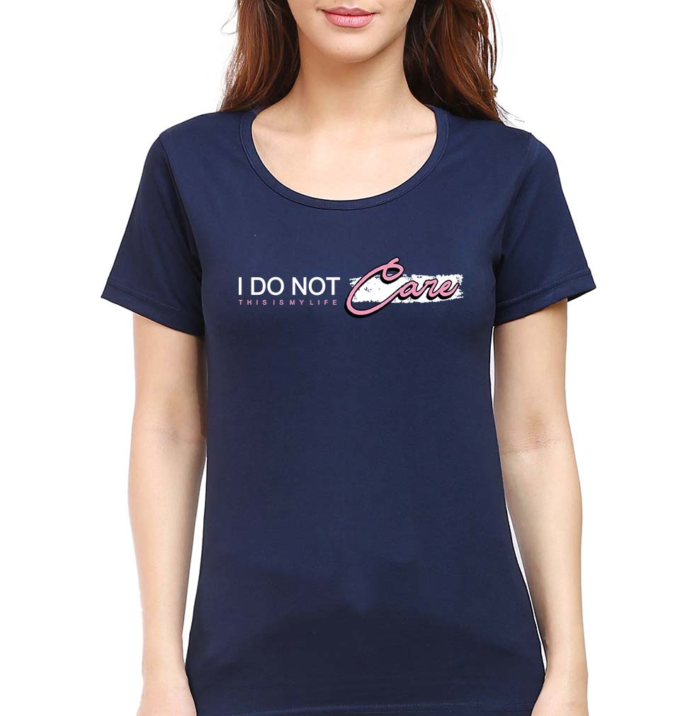 Gym My Life T-Shirt for Women-XS(32 Inches)-Navy Blue-Ektarfa.online
