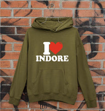 Load image into Gallery viewer, I Love Indore Unisex Hoodie for Men/Women-Olive Green-Ektarfa.online
