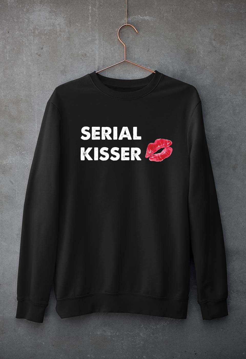 Serial Kisser Unisex Sweatshirt for Men/Women-S(40 Inches)-Black-Ektarfa.online