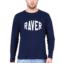 Load image into Gallery viewer, Raver Full Sleeves T-Shirt for Men-S(38 Inches)-Navy Blue-Ektarfa.online
