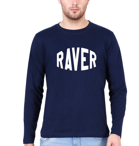 Raver Full Sleeves T-Shirt for Men-Navy Blue-Ektarfa.online