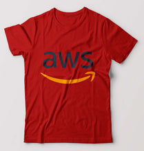 Load image into Gallery viewer, Amazon AWS T-Shirt for Men-Red-Ektarfa.online
