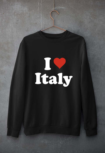 I Love Italy Unisex Sweatshirt for Men/Women-Black-Ektarfa.online