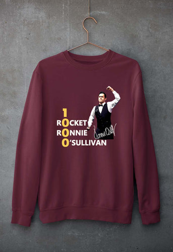 Ronnie O'Sullivan Snooker Unisex Sweatshirt for Men/Women-Maroon-Ektarfa.online