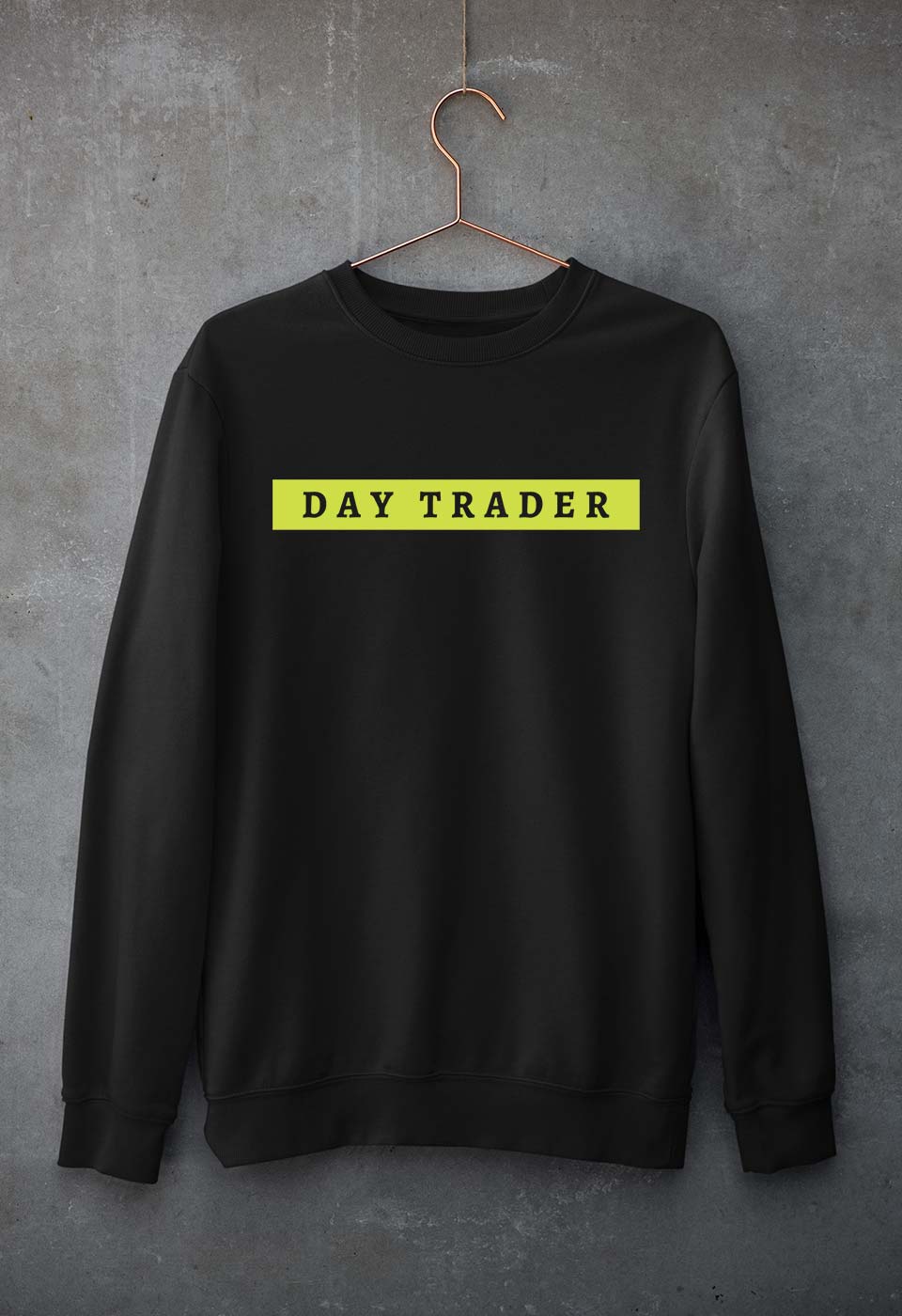 Day Trader Share Market Unisex Sweatshirt for Men/Women-S(40 Inches)-Black-Ektarfa.online